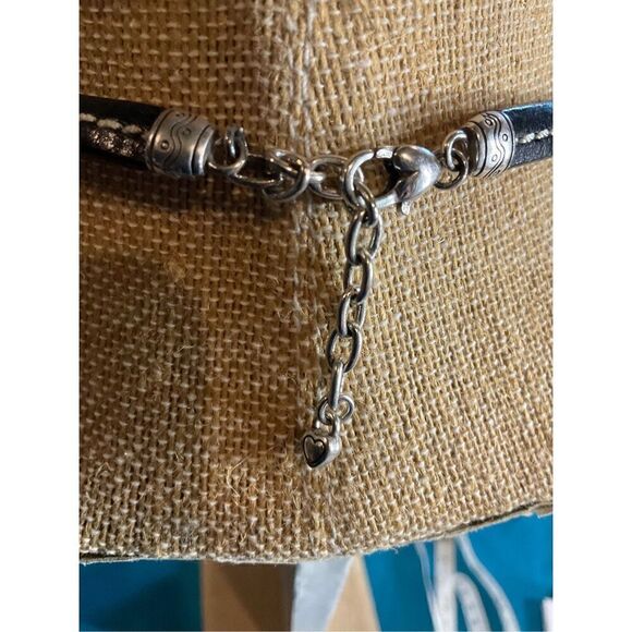 Brighton Reversible Leather Silver Necklace - Picture 4 of 11